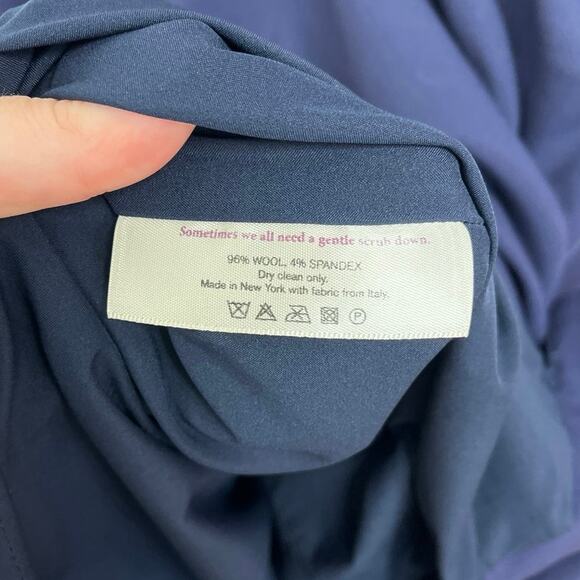 M.M. LaFleur Emma Stretch Wool-Blend V-Neck Knee-Length Career Dress - Size 12 - Picture 13 of 15